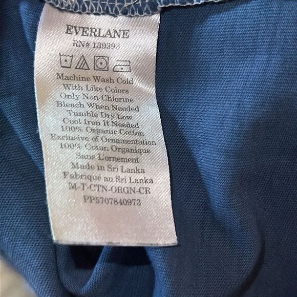 EVERLANE UNIFORM Navy Blue Organic Cotton Shirt-M - Picture 9 of 10